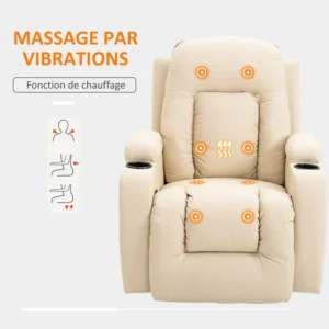 HOMCOM Fauteuil De Massage Électrique Chauffant