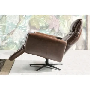 Fauteuil Cuir Marron 79x83x108cm