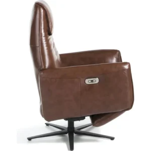 Fauteuil Cuir Marron 79x83x108cm