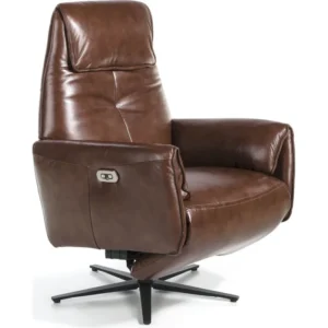 Fauteuil Cuir Marron 79x83x108cm