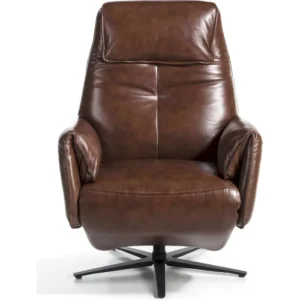 Fauteuil Cuir Marron 79x83x108cm