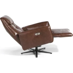 Fauteuil Cuir Marron 79x83x108cm