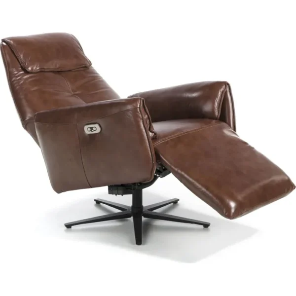 Fauteuil Cuir Marron 79x83x108cm