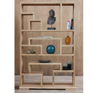 Etagère Design En Teck "golga" 190cm Naturel