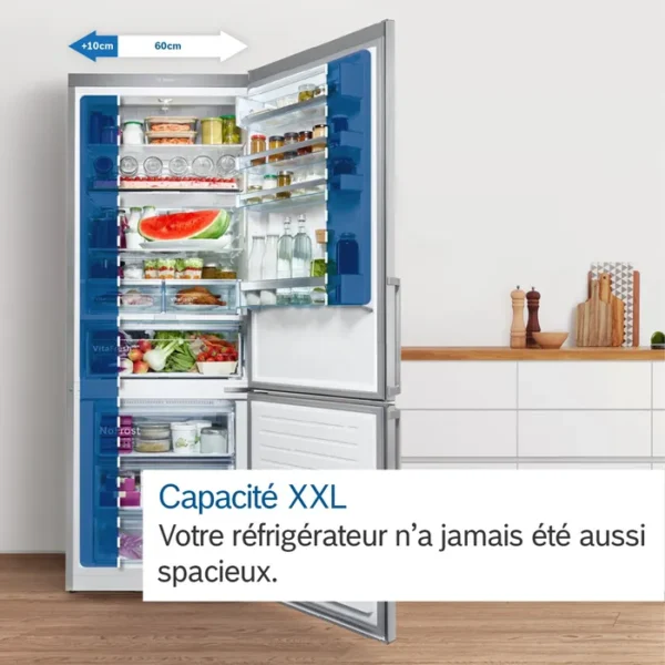 BOSCH Combiné pose libre KGN49XLEA 438L Inox – Image 7