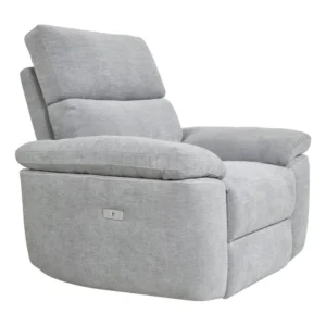 Fauteuil relax électrique ORION tissu gris clair