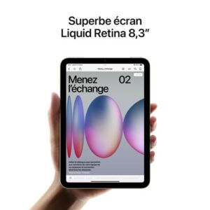 Apple iPad Mini 8,3'' 128 Go Lumière Stellaire Wifi 7ème génération