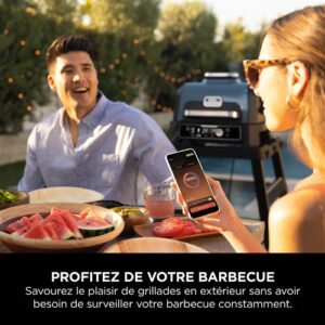 Barbecue et fumoir électrique Ninja Woodfire Pro Connect OG901EU 1700 W Bleu et Gris