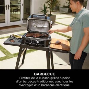 Barbecue et fumoir électrique Ninja Woodfire Pro Connect OG901EU 1700 W Bleu et Gris