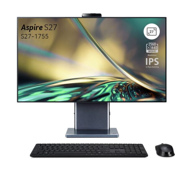 PC tout en un Acer Aspire S27-1755 27'' WQHD Intel Core i5-1240P 16 Go RAM 512 Go Silver