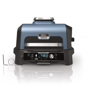 Barbecue et fumoir électrique Ninja Woodfire Pro Connect OG901EU 1700 W Bleu et Gris