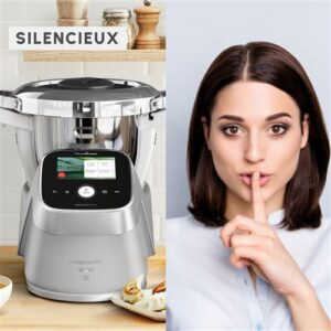 Robot cuiseur multifonction Moulinex i-Companion Touch Pro HF93EC 1550 W Argent