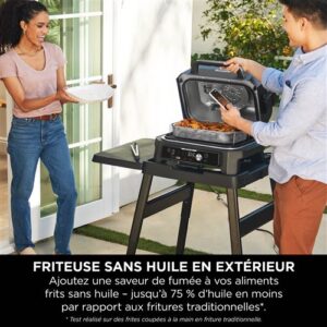 Barbecue et fumoir électrique Ninja Woodfire Pro Connect OG901EU 1700 W Bleu et Gris