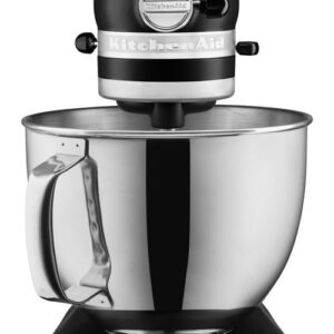 Robot pâtissier multifonction à tête inclinable KitchenAid Artisan 5KSM125 4,8 L 300 W Noir mat