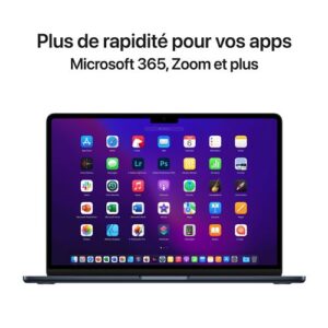 Apple MacBook Air 13" 256 Go SSD 16 Go RAM Puce M2 CPU 8 Cœurs GPU 8 Cœurs Gris sidéral